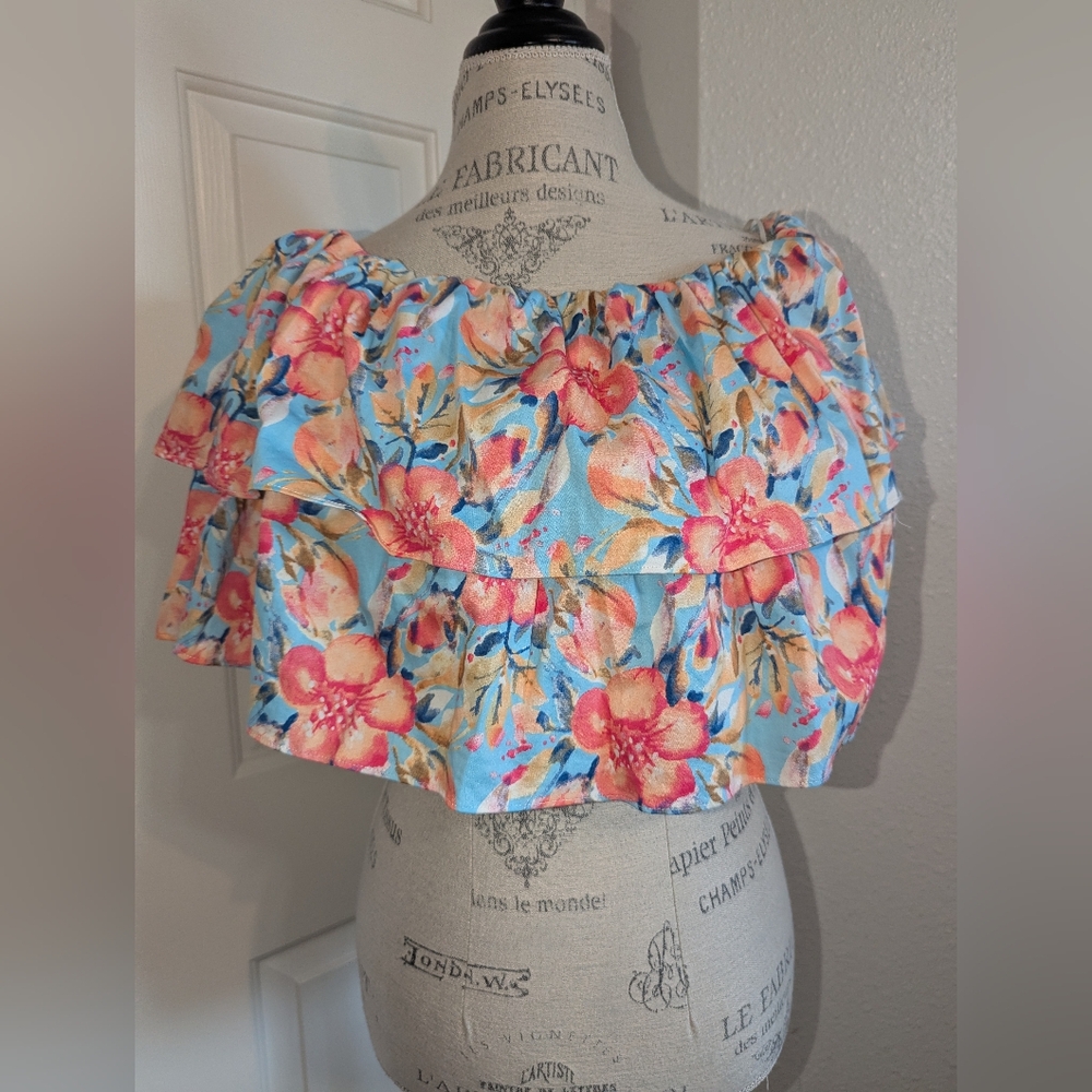 Floral Off-Shoulder Top Size L